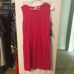 NY and Co Hot Pink Sleeveless Dress with Pockets!